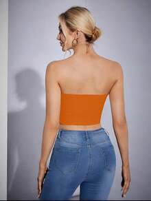 Women Tops - Orange - View 2