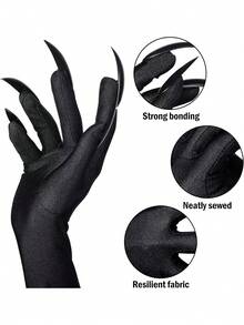 D EXCEED 1 Paar Damen Halloween Krallen Handschuhe - perfekt für Kostümpartys, Cosplay-Events, thematische Veranstaltungen und gruselige Feiern