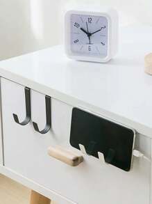 5pcs Multifunctional Hooks, Cabinet Door Hook Storage Rack, Stainless Steel Hook Door, Bathroom Storage Rack, Punch-Free Removable Hooks Suitable For Holiday Wreaths, Hangers, Storage Racks, Towels, Keys, Bathroom Hooks