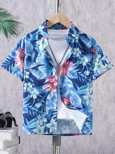 Tween Boy Summer Lightweight Printed Shirt