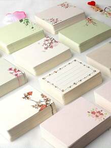 20 张空白 DIY 涂鸦卡 - 复古花卉设计，非常适合感谢信、婚礼请柬和节日祝福（圣诞节、母亲节、情人节）、明信片、礼物 - 彩色 - 查看 7