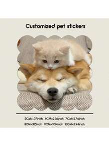 [Custom] Laminated Pet Sticker, Carry Your Beloved Pet Cuteness Everywhere. Whether It Is On A Water Cup, Notebook, Or Luggage, You Can Always Feel The Warm Companionship Of Your Furry Friend.,Back To School Fashion - Multicolor - View 134