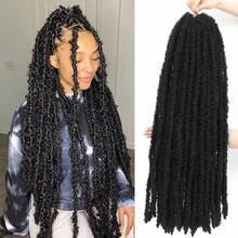 1-6 Packungen Gehäkelte Schmetterling Zöpfe, 12", 14", 18", 22", 24", 30", 36" vorgeschlungene Schmetterling Zöpfe, weich & flauschig, vintage Schmetterling Zöpfe, synthetische Göttin Zöpfe, lockige Zöpfe, gehäkelte synthetische Perücken, geeignet für Frauen & Mädchen, toll für Freitag, Weihnachtsgeschenke, Alltag, Feiertage, Schwimmen, Partys, Aufführungen, Geschenke, Hochzeiten und mehr - Verschiedenfarbig - Übersicht 16