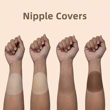 1 Pair Of Silicone Breast Stickers, Women's Anti-Bump Invisible Breast Stickers, Seamless Wedding Dress Sling Breast Stickers, Summer Ultra-Thin Anti-Exposure Solid Breast Stickers - Nước da - Xem 1