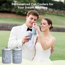 Custom Birthday Can Coolers Sleeves Personalized Bulk Beer Bottle Beverage Holder With Photo Name Year,Custom Beer Can Coolers ,Cheers To The Mr And Mrs ,Wedding Can Cooler ,Custom Great For Bars, BBQs,Wedding Favors, Beverage Insulators, Beer Huggers, Wedding Favor, Beer Holder,Wedding Essentials,Summer Holiday - Multicolor - View 13