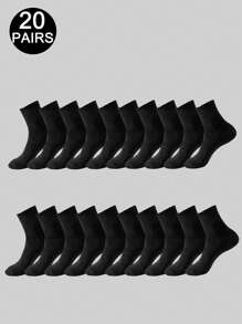 5 Pairs/10 Pairs/20 Pairs Of Children's Casual Socks, Medium Long Socks, White Socks, Winter Socks, Black Socks,Sports, Suitable For Ages 10-16