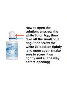 1 Bottle Multi-Purpose Contact Lens Solution, Eye Care Liquid For Makeup Contact Lenses Cleaning And Maintenance, Available In Different Sizes - Capacity - View 7