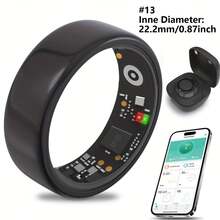 MixtataDi Smart Ring, New Smart Ring With Charging Compartment, Fitness, Steps, Distance, Calories, Sleep, Exercise, Compatible With For Iphone Android, Remote Photo Control, Ultra Low Power Consumption, Stylish And Comfortable Gift Option - 彩色 - 查看 24
