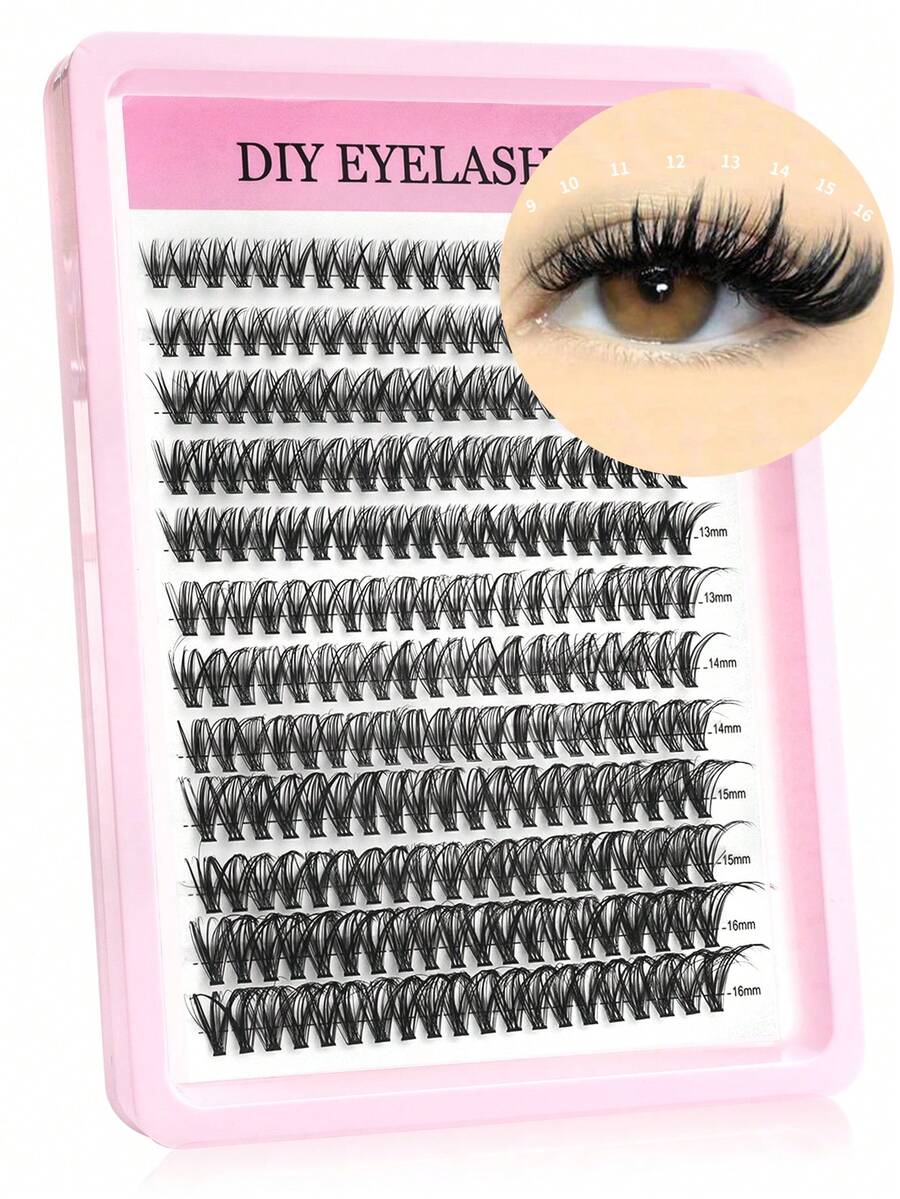 240Pcs Fluffy Lash Clusters 30D/40D/50D/80D Individual Eyelash Thick Cluster Eyelash Extensions D Curl Lashes Clusters Individual Lashes 9-18MM Wispy Cluster Lashes Lash Clusters,Eye Lash Clusters,Individual Eyelashes,Lashes,Fake Lashes