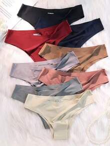 Kit 3 Calcinha Tanga Corte a Laser Sem Costura Fashion Moda Feminina Conforto