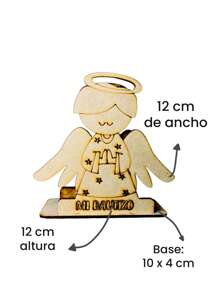 Servilletero Ángel para Bautizo en MDF – Decoración Especial para Eventos Espirituales, Mesas de Dulces o Recuerdos Personalizados - CAF - Ver 2