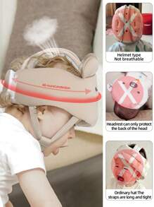 1pc Baby Crawling & Walking Head Protection Helmet, Soft Infant Head Guard, Helps Baby Learn To Walk, Suitable For 1-2 Years Old, 6-12 Months, Breathable Anti-Collision, Protects Baby Head Safety