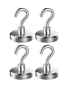 4 件重型磁性挂钩，110 磅钕磁铁挂钩，用于悬挂，强力磁性挂钩，带挂钩，适用于巡航、窗帘、家庭、厨房、工作场所 - 彩色 - 查看 8