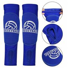 Obmwang 2 Pieces Volleyball Accessories Including Volleyball Knee Pads And Arm Sleeves With Protection Pads And Thumb Hole For Women Girls Teens(Black) - Blue - View 4