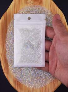 30g gemischte Größen Bubble Perlen, Mini Glas Bubble Perlen von 0,6 bis 3 mm, geeignet für DIY Harz Formen und Silikon Schmuckherstellung, ideal für Basteln und DIY Nail Art, perfekt für Shaker Karten und Küstenthemen Bubble Art Projekte.