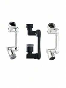 1pc 1440 ° Universal Rotary Faucet, Washbasin Mechanical Arm Faucet Extender, Anti Splash Faucet, Made Of High-Quality ABS Material, Suitable For Use In Bathrooms, Kitchens, And Toilets - Silver - View 10