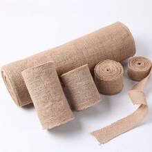 2/10M Jute Linen Ribbon Fabric Burlap DIY Gift Wrapping Jute Tablecloth Handmade Gifts Wedding Party Decoration, DIY Crafts Wrapping Costume Accessories