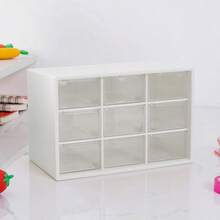 1 Mini cajón, 9 cajones transparentes, dispositivo de almacenamiento de caja de herramientas para maestros, pequeño escritorio de plástico para el aula y la oficina, dispositivo de almacenamiento de escritorio de maestros, 7 pulgadas * 3. - Multicolor - Ver 8