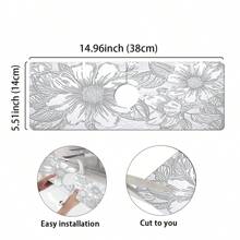 1 件水槽水龙头排水垫、餐桌垫、浴室硅藻泥吸水垫、家用台面防滑防霉垫、水槽边防滑厨房垫、天然卫生的厨房必备品，适用于家庭和厨房房间装饰，是您舒适的秋冬风格和圣诞装饰的一部分