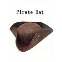 1 pieza Sombrero de pirata retro, sombrero de pirata triangular, adecuado para decorar diversas fiestas, sombrero de copa, sombrero de disfraz de película, sombrero de payaso, disfraz de baile irlandés, etc. - Multicolor - Ver 13