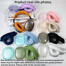 Étui en silicone pour écouteurs AirPods Max, coque transparente en TPU souple pour écouteurs AirPods Max (2024/2020), accessoires transparents compatibles avec Apple AirPods Max (USB-C)