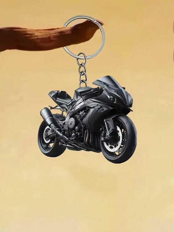 2/1 Cool Motorcycle Keychain, 2D Flat Acrylic Decoration - Keychain, Car Keychain, Suitable For Friends Who Love Decoration, Perfect Gift, Suitable For Home And Holiday Decoration, Ideal Birthday And Party Gift, Suitable For Birthdays, Anniversaries, Party Gifts