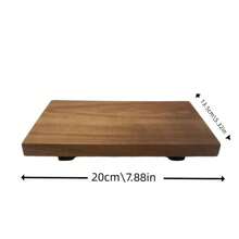 1pc Rectangular Wooden Sushi Tray With Base, Wooden Cooking Rack, Sashimi Sushi Platter, Suitable For Home Kitchen, Restaurant, Hotel, Kitchen Utensil Accessory