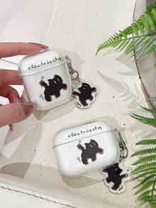 1 hộp đựng tai nghe Bluetooth hình mèo dễ thương kèm móc khóa hình mèo, tương thích với tai nghe Apple. - Nhiều màu - Xem 4