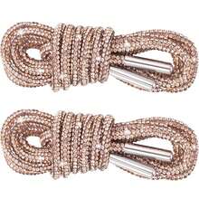 1 对水晶莱茵石鞋带，圆形闪光运动鞋鞋带，闪亮钻石鞋带，长度 120 厘米（约 47.24 英寸） - 彩色 - 查看 24