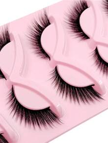 5 Pairs Faux Mink Eyelashes, Soft & Fluffy Fox Eye Effect False Lashes, Strip Lashes - Cat Eye Lashes - View 6