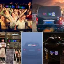 USB 5V Flexible RGB Addressable Devil Eyes LED Matrix Pixel Panel Information Signage - 16 x 94 píxeles (59,5 cm x 12 cm) - Ver 2