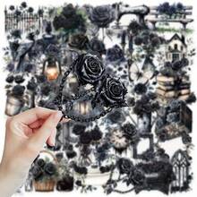 [Dark Romance] Gothic Rose Floral Stickers | 50-Pack | PVC Material | Dark Romance Themed | Scrapbooking, Journals, Phone Cases, Laptops, Travel Luggage, And Skateboard DIY Crafts