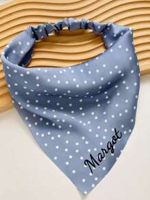 Personalized Plaid Dog And Cat Headscarves With Elasticity - Customizable Pet Scarves, Stylish And Comfortable - Perfect As Dog Gifts. Features Include Plaid Headscarves, Dog Themes, Retro, Casual, Unisex, Old Money Style, Fashionable, Cute, Customizable, Personalized, Unique. Ideal Customized Gifts For Him Or Her, Suitable For Pets And Summer Use.