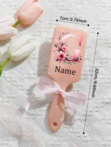 1pc Customized Comb, Personalized Hair Brush, Custom Engraved Name Bridesmaid Gift, Girl Birthday Gift, Nude Pink Air Cushion Comb, Grandmother Gift, Anniversary Gift, Valentine's Day Gift, Birthday Gift, Wedding Gift, Mother's Day Gift, Best Friend Gift, Decor, Letter, Elegant - Multicolor - View 6