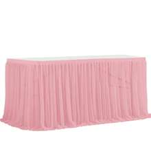 1pc Polyester Ruffled Table Skirt, Suitable For 48/72/96/108/168 Inch Rectangular Tables, Wrinkle-Resistant And Easy To Clean, Ruffle Hem Design, Ideal For Birthday, Party, Wedding, Bridal Shower, Celebration Decor - Multicolor - View 19