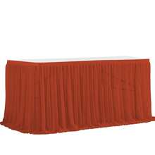 1pc Polyester Ruffled Table Skirt, Suitable For 48/72/96/108/168 Inch Rectangular Tables, Wrinkle-Resistant And Easy To Clean, Ruffle Hem Design, Ideal For Birthday, Party, Wedding, Bridal Shower, Celebration Decor - Multicolor - View 24