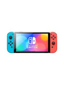 Nintendo Switch OLED Model Game Console, Portable Gaming Device For Casual & Family Gathering, Birthday Gift - Red and Blue - View 3