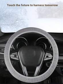 1 件装方向盘套，柔软、保暖、可拉伸的聚酯纤维方向盘保护套，夏季防滑吸汗，冬季保暖双手，适合 14.57-15.35 英寸方向盘，汽车内饰配件 - 均碼 - 查看 5