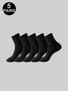 5 Pairs/10 Pairs/20 Pairs Of Children's Casual Socks, Medium Long Socks, White Socks, Winter Socks, Black Socks,Sports, Suitable For Ages 10-16