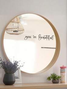 1pc Customizable Mirror Sticker - Self-Adhesive Decorative Window Decal, Suitable For Bedroom, Bathroom, Glass Surfaces, Easy To Install, One-Time Use, Bathroom Decor, Modern Decorative Accessory, Static Sticker Decor, Available In Multiple Colors: Black, White, Yellow, Gold, Pink, Red, Multicolor, Green, Etc. - Multicolor - View 4