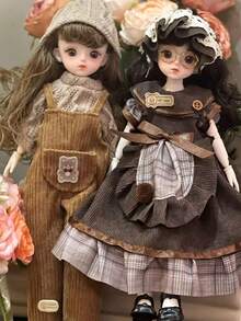 1PC Healing Girl Doll Set, BJD Doll - Jointed Poseable, 30Cm/11.8Inch Birthday Christmas Play House Toy Set, With Cute Dress/Shoes Accessories And 3D Eyes And Exquisite Makeup, Cosplay Doll