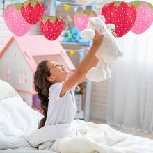 草莓纸灯笼、水果纸灯笼、乡村风灯笼、派对纸灯笼 - 紅色 - 查看 8