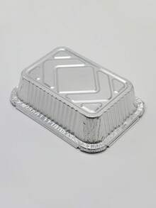 700毫升容量矩形铝箔锅 - 无盖，一次性烤盘，食品储存容器，可用于烹饪、烘焙、备餐、外卖（5件/10件/20件/30件/50件）、家居装饰、派对和圣诞节储存 - 彩色 - 查看 10