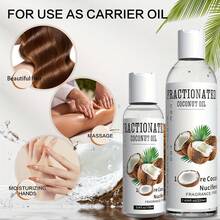 男女适用椰子油，纯椰子油，精油，富含椰子油，滋润头发、手部和全身，无香型，适合所有肤质，适合所有人群 - 100/200 毫升 - 無色 - 查看 7