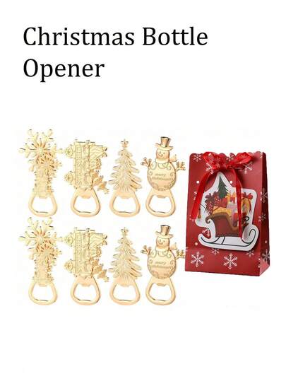 24/12 stycken julöppnare - 4 stilar: Julgran, snögubbe, snöflinga, presentbil. Juldekorationer till hemmet, julfestgåvor, köks- och barredskap, julgransprydnader, gör-det-själv-tillbehör