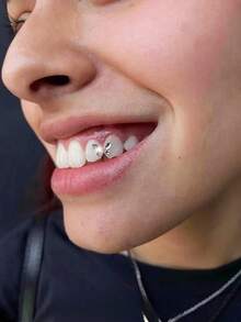 200pcs Self-Adhesive DIY Tooth Gems Set, Fashion Tooth Jewelry, Crystal Rhinestones, Super Shiny White Tooth Decor, Butterfly Flat Diamonds, Dental Beauty Materials Kit, European & American Hip-Hop Goth Y2K Style, Includes All Tools - Tooth Jewelry Set - View 5