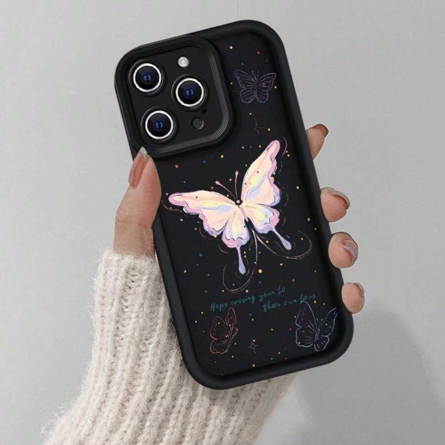 Designed For IPhone 16/15/14/13/12/11 Pro, This Case Overflows With Ethereal, Whimsical Charm-Glittering Butterflies In Soft, Iridescent Hues, Forming A Delicate, Nature - Filled Pattern, Creating A Cozy, Enchanting Vibe. Crafted From Durable TPU, It's Scratch - Resistant, Slip - Proof, Gifting Your Phone A Shield Of Tender, Butterfly - Themed Magic. Supports Wireless Charging, So It Balances Everyday Practicality With A Touch Of Delightfully Dreamy, Butterfly - Adorned Romance-Each Grip Feels Like A Flutter Of Wings, Merging Function And Adorably Sweet, Nature - Inspired Flair!