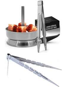 100pcs/Pack Disposable Hookah Mouth Tips, Colored Plastic Hookah Mouthpieces, Hookah Accessories, Hookah Tongs, Stainless Steel Long Charcoal Tongs, Metal Narguile Hookah Tongs, Grilling Tongs