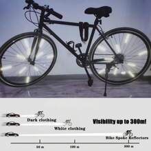 36pcs Bicycle Spoke Reflectors, Diy 360° Visibility, Easy To Install, Spoke Covers Made Of Reflective Material, No Batteries Required, Waterproof Warning Spokes, Suitable For Night Cycling - Multicolor - View 10