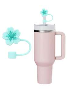 8pcs/4pcs/3pcs/1pc Silicone Crabapple Blossom Straw Caps, Reusable Straw Covers For 10mm Wide Straws, Fashion & Cute Style Straw Toppers Fits Modern Minimalist Cups